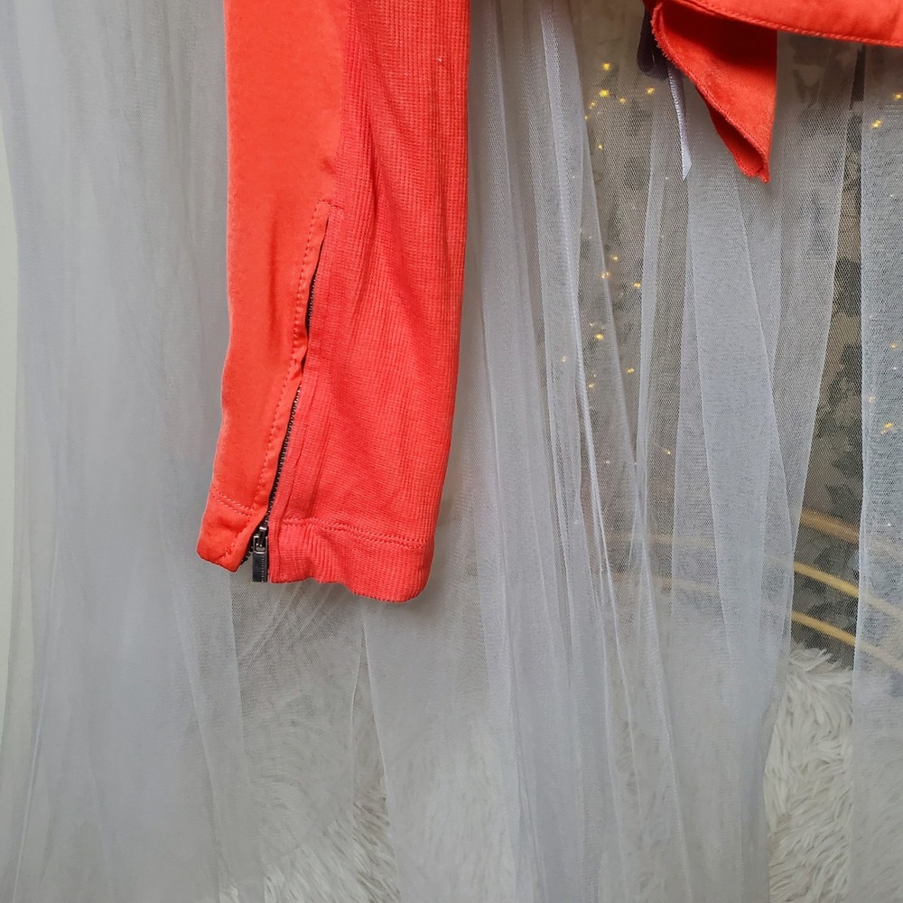 Bcbgmaxazria Bohemian Draped Jacket Full Zip Cruise Resortwear Orange Size‎  S - Picture 4 of 7